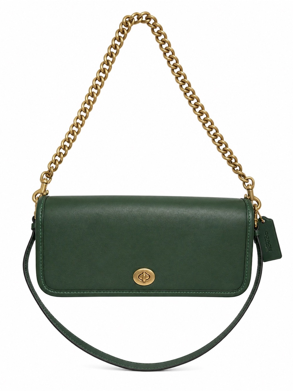 Coach Originals Dinky 1974 Green Glovetanned Leather Shoulder BagNWT w/ Dust Bag